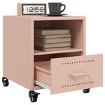 vidaXL Table de chevet rose 36x39x43 5 cm acier