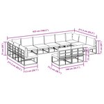 vidaXL Ensemble de canapé de jardin 12 Pièces Noir 423 x 211 5 x 71 cm