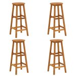 vidaXL Tabourets de bar lot de 4 bois d'acacia solide
