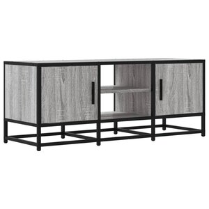vidaXL Meuble TV sonoma gris 100x35x41 cm bois d'ingénierie et métal