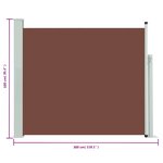 vidaXL Auvent latéral rétractable de patio 100x300 cm Marron