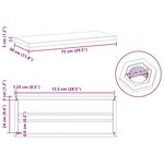vidaXL Étagères murales 2 Pièces 75x30x3 cm argenté acier inoxydable