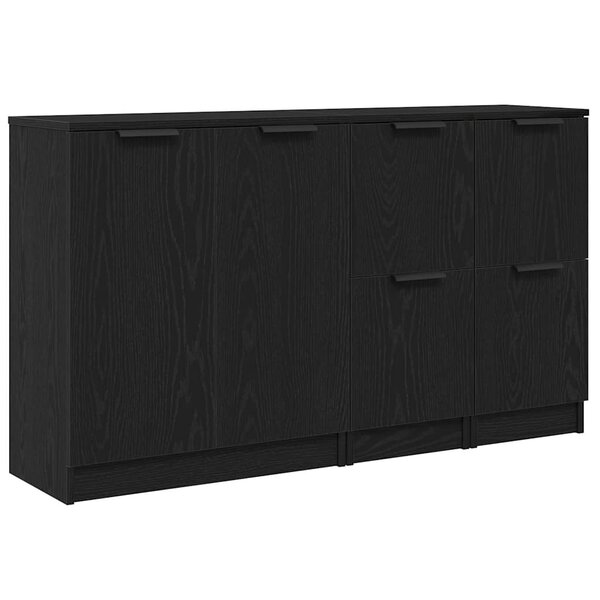 vidaXL Buffet Chêne noir 180 x 30 x 70 cm Bois d'ingénierie