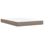 vidaXL Sommier à lattes de lit avec matelas Cappuccino 140x190 cm