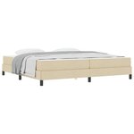 vidaXL Lit à ressorts avec matelas Crème 200 x 200 cm tissu