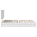 vidaXL Lit de Rangement Blanc 140 x 190 cm Bois d'ingénierie