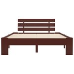 vidaXL Cadre de lit sans matelas marron foncé pin massif 120x200 cm