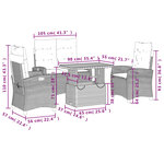 vidaXL Ensemble à manger de jardin coussins 4 Pièces beige résine tressée