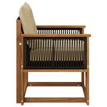 vidaXL Sofa de milieu extérieur Bois d'Acacia Massif Naturel