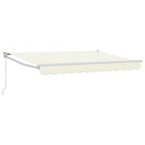 vidaXL Auvent rétractable Crème 3 5 x 2 m 100 Polyester et Aluminium