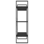 vidaXL Bibliothèque à 3 niveaux Noir 100x30x105 cm Bois de pin massif