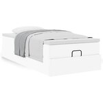 VidaXL Cadre de lit ottoman avec matelas blanc 80x200 cm similicuir