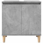 vidaXL Meuble de lavabo gris béton 58x33x60 cm bois d'ingénierie