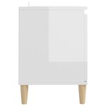 vidaXL Meuble TV avec pieds en bois Blanc brillant 103 5x35x50 cm