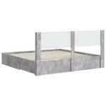 vidaXL Cadre de lit avec rangement et tête de lit Gris béton