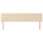 vidaXL Têtes de lit 2 Pièces Crème 100x5x78/88 cm Tissu