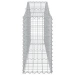 vidaXL Paniers à gabions arqués 2 Pièces 200x30x60/80 cm Fer galvanisé