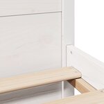 vidaXL Cadre de lit avec tête de lit sans matelas blanc 140x190 cm