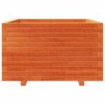 vidaXL Jardinière cire marron 80x80x49 5 cm bois de pin massif