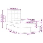 vidaXL Lit avec rangement et LED avec LED Taupe 120 x 190 cm Polyester