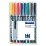 8 feutres lumocolor permanent pointe fine 0.6 mm staedtler