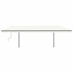 vidaXL Auvent manuel rétractable avec poteaux 3 5x2 5 m Crème