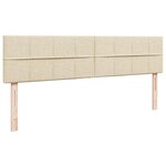 VidaXL Cadre de lit ottoman avec matelas crème 200x200 cm tissu