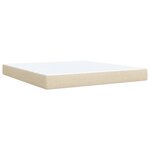 vidaXL Sommier à lattes de lit avec matelas Crème 180x200 cm Tissu