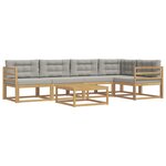 vidaXL Ensemble de canapés d'extérieur 6 Pièces Blanc et gris clair