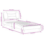 vidaXL Cadre de lit sans matelas gris 90x190 cm similicuir
