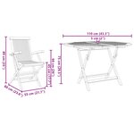 vidaXL Ensemble de salle à manger pour jardin 5 Pièces Marron Teck massif