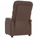 vidaXL Fauteuil inclinable Marron Similicuir