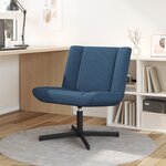 vidaXL fauteuil lounge Bleu Tissu Moyen Ergonomique Fauteuil lounge