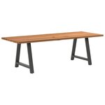 vidaXL Table à manger marron clair bois de chêne massif rectangulaire