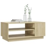 vidaXL Table basse chêne sonoma 102x55x43 cm bois d'ingénierie