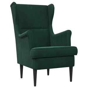 vidaXL Fauteuil Vert foncé Velours