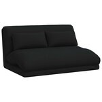 vidaXL Fauteuil de sol ajustable Noir Tissu