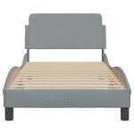 vidaXL Cadre de lit sans matelas gris clair 80x200 cm tissu