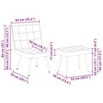 vidaXL Chaise de relaxation avec tabouret Gris clair Velours