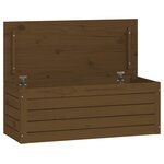 vidaXL Boîte de rangement Marron miel 89x36 5x33 cm Bois massif pin