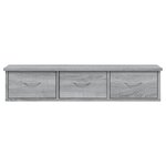 vidaXL Armoire murale Sonoma gris 88x26x18 5 cm Bois d'ingénierie