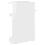 vidaXL Table d'appoint Blanc brillant 39 7 x 39 7 x 60 cm