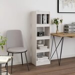 vidaXL Bibliothèque/Séparateur de pièce Blanc 40x30x135 5cm Pin massif