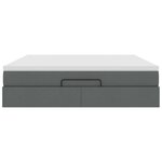 VidaXL Cadre de lit ottoman avec matelas gris foncé 160x200cm tissu