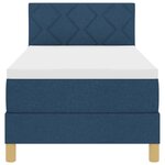 vidaXL Lit à ressorts avec matelas Bleu 80 x 200 cm tissu