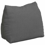 vidaXL Coussin de Dos Gris foncé 45 x 20 x 35 cm tissu