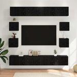 vidaXL Ensemble meuble TV 8 Pièces 100 x 30 x 30 cm Chêne noir