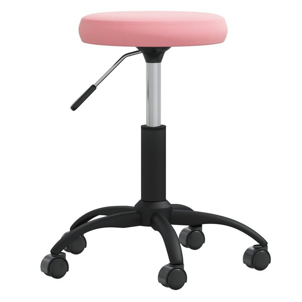 Vidaxl chaise pivotante de bureau rose velours