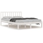 vidaXL Cadre de lit sans matelas blanc bois massif de pin 200x200 cm