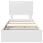 vidaXL Lit de Rangement Blanc 90 x 200 cm Bois d'ingénierie